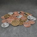 Set of generic metal coins of value 1, 2, 5 for board games 1