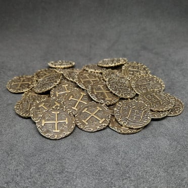 Pirate antique gold metal coins for board games / role-play games