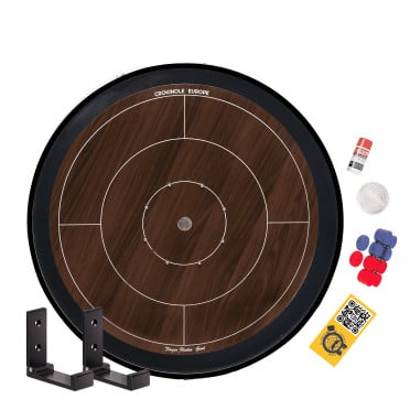 Pack Crokinole 'Dark' Complet + Kit de Fixation Mural