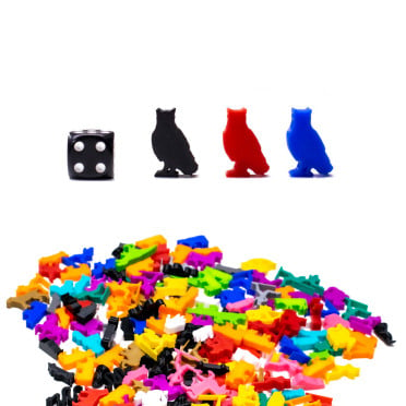 5PCS Owl Meeple Figurines