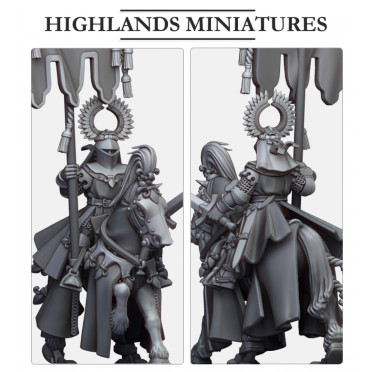 Highlands Miniatures - Gallia - Battle Standard Bearers on Horse