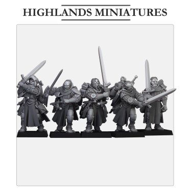 Highlands Miniatures - Gallia - Questing Knights on Foot with EMC