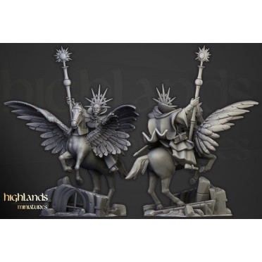 Highlands Miniatures - Sunland - High Mage of Sunland on Pegasus