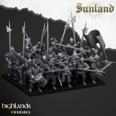 Highlands Miniatures - Sunland - Halberdiers of Empire with EMC