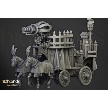 Highlands Miniatures - Sunland - Arcane Cannon on Chariot