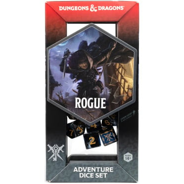 Dungeons & Dragons: Adventure Dice Set - Rogue Black