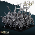 Highlands Miniatures - Aegean Elves - Elves Mounted Dragons with EMC 2