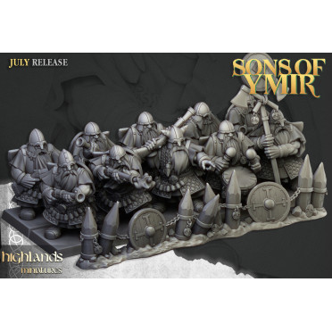 Highlands Miniatures - Sons Of Ymir - Dwarfs Marksmen with EMC