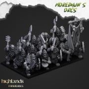 Highlands Miniatures - Moredhun's Orcs - Orc Warriors with Hand Weapons with EMC