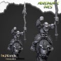 Highlands Miniatures - Moredhun's Orcs - Mounted Cave Orcs on Board  With EMC 6