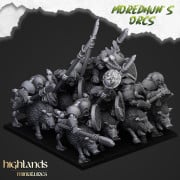 Highlands Miniatures - Moredhun's Orcs - Mounted Orcs with spears & EMC