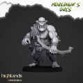 Highlands Miniatures - Moredhun's Orcs - Cave Orcs With Bow & EMC 2