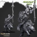 Highlands Miniatures - Moredhun's Orcs - Mounted Cave Orcs on Board  With EMC 12