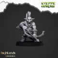 Highlands Miniatures - Steppe Goblins -  Steppe Goblin with bows & EMC 4