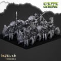 Highlands Miniatures - Steppe Goblins - Mounted Coast Goblins with EMC 5