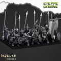 Highlands Miniatures - Steppe Goblins - Steppe Goblins with spears & EMC 8