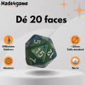 Set of 5 20-sided dice (two-tone satin marbled) 2