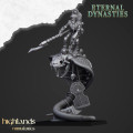 Highlands Miniatures - Eternal Dynasties - Mounted Ancient Guard on Great Snakes with EMC 6