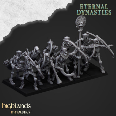 Highlands Miniatures - Eternal Dynasties - Ancient Skeletons with Bows