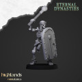 Highlands Miniatures - Eternal Dynasties - Ancient Skeletons with Hand Weapons & EMC 2