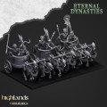 Highlands Miniatures - Eternal Dynasties - Ancient Skeletal Chariots with EMC 5