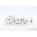 Set de 7 Dés JDR Chessex : Frosted Clear / Black 0