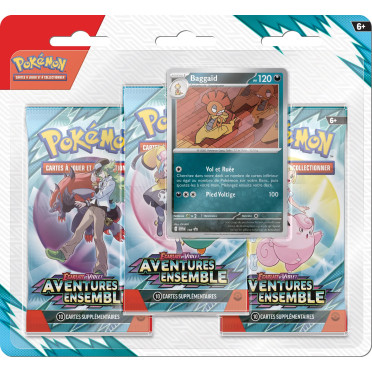 Pokémon EV09 : Écarlate et Violet – Aventures Ensemble - Pack 3 Boosters Baggaïd