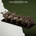 Highlands Miniatures - Sewer Vermin - Sewer Rats with Weapons, Shield & EMC 2