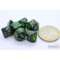 Set de 7 Mini Dés JDR Chessex : Scarab Jade / Gold 0