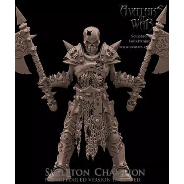 Avatars of War - Undead - Skeleton Champion with Double Axes