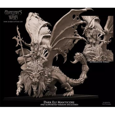 Avatars Of War - Dark Elf Lord on Manticore