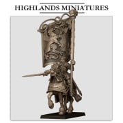 Highlands Miniatures - Sunland - Sunland Battle Standard Bearer On Horse