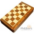 Jeu d'échecs pliant magnétique marqueté, 30 cm - Bois Laqué 2