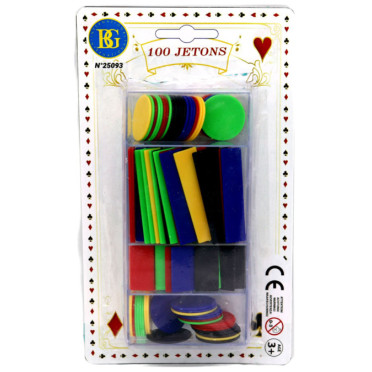 100 Jetons pour Jeux de Cartes