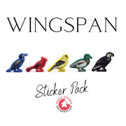 Wingspan - Jetons de joueur en bois et set d'autocollants