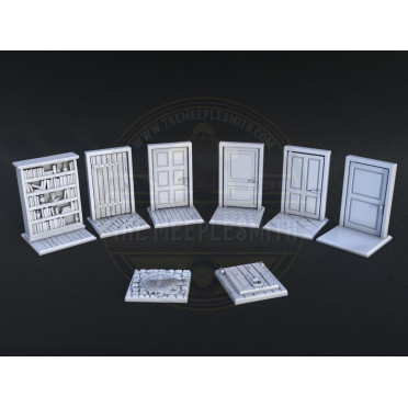 Lot de 8 Portes à charnières
