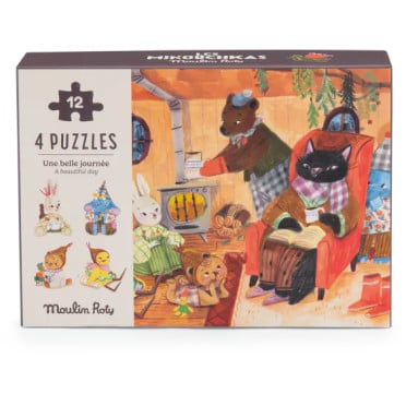Puzzle - 4 Mini puzzles des repas - 4x12 pièces