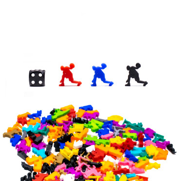 Meeple - Joueur de basket dribblant x5