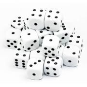 Kromlech - 25xBattle Dice White 12mm