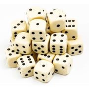 Kromlech - 25xBattle Dice Ivory 12mm