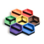 Magnetic Token Trays - Hexagon with Dividers