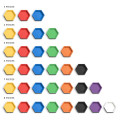Magnetic Token Trays Bundles - Hexagon with Dividers 9