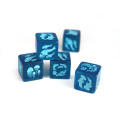 Set de 4 D6 - Thématique océan et poissons 0