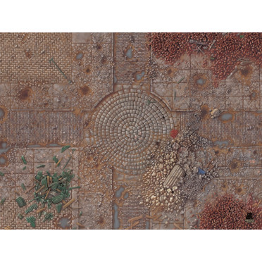 Battlemap Ville 90x67,5cm sans quadrillage