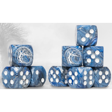 Conquest - Nords Logo on Blue Marbled Dice