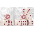Conquest - Sorcerer Kings Logo on Magenta Marbled Dice 0