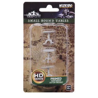 WizKids Deep Cuts Unpainted Miniatures: Small Round Tables