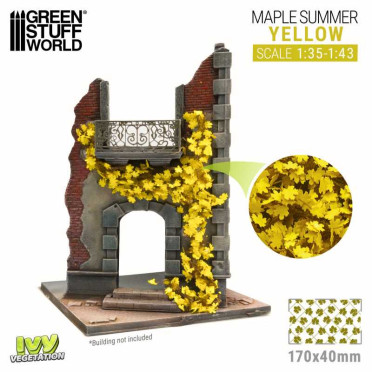 Green Stuff World - Feuillage Lierre - Érable Couleur Jaune Taille possible 1:35