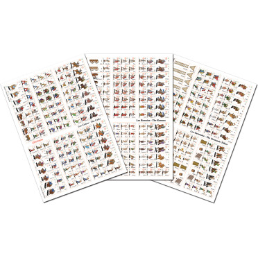 Pack de 3 planches de pions pour Oppidum