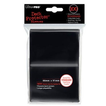 100 Deck Protector noir Regular Size